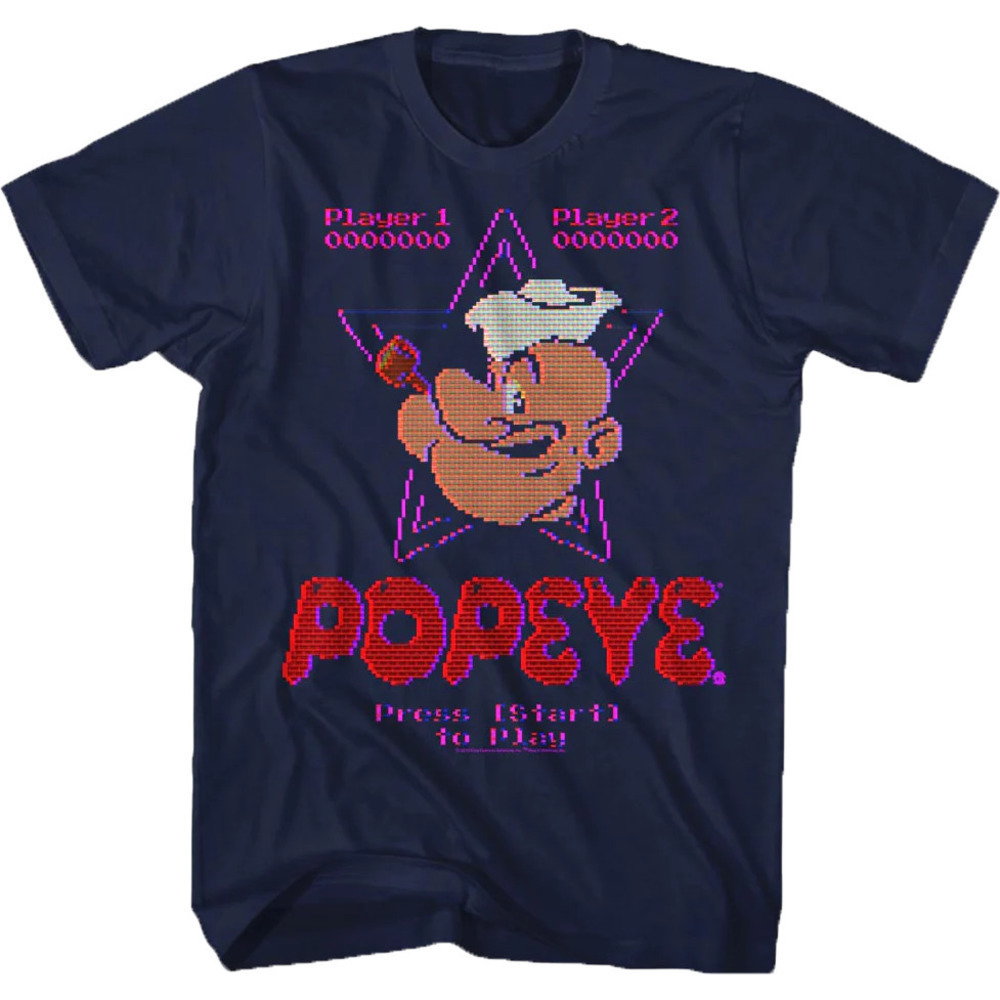 Popeye Arcade Game Vintage Cartoon Graphic Unisex T-Shirt